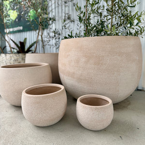 Large Belly Pots in Lava Beige 