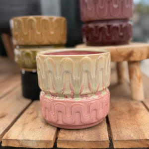 Potted Groovy Indoor Planter Medium Floss