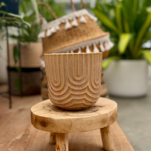 Potted Hippy Planter Medium Toffee