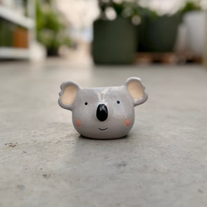 Small Koala head plant pot