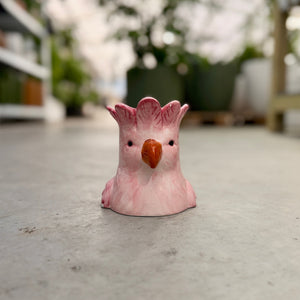 Small pink bird plant pot