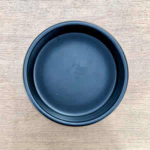 Top view of the black planter bowl tapered 