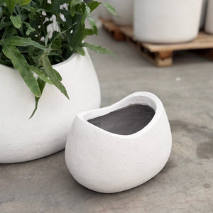 Northcote Pottery Vellum White Rock Planters Top View 